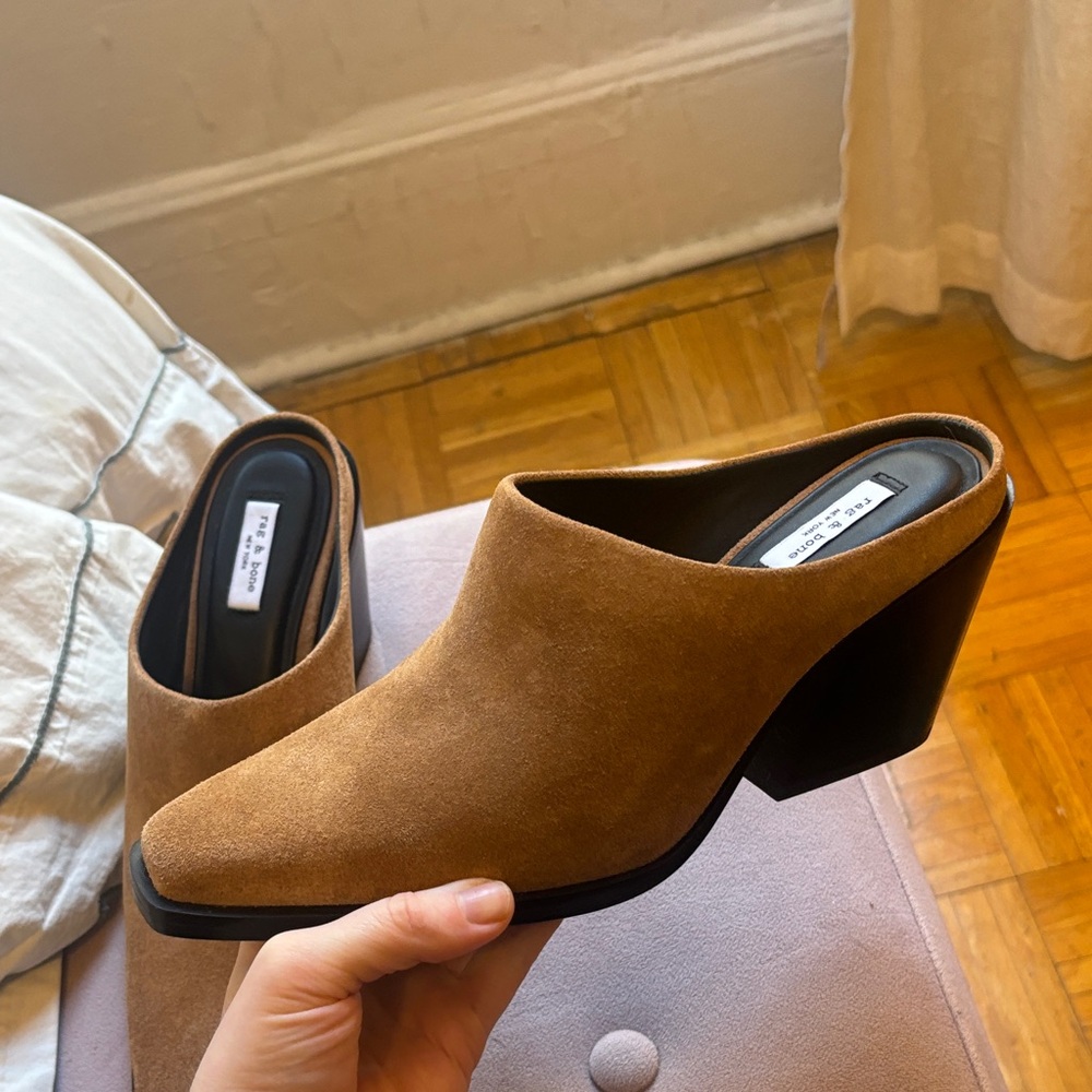 Rag & Bone Brown Suede Mules